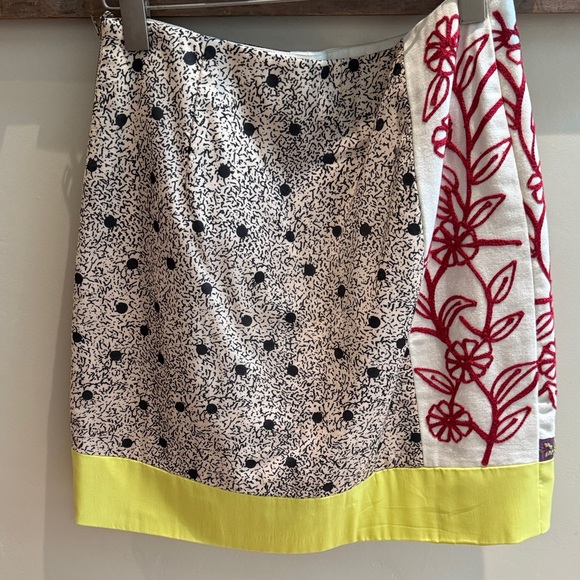 Floral Patchwork Skirt - Multicolor with Beads - Picture 3 of 5